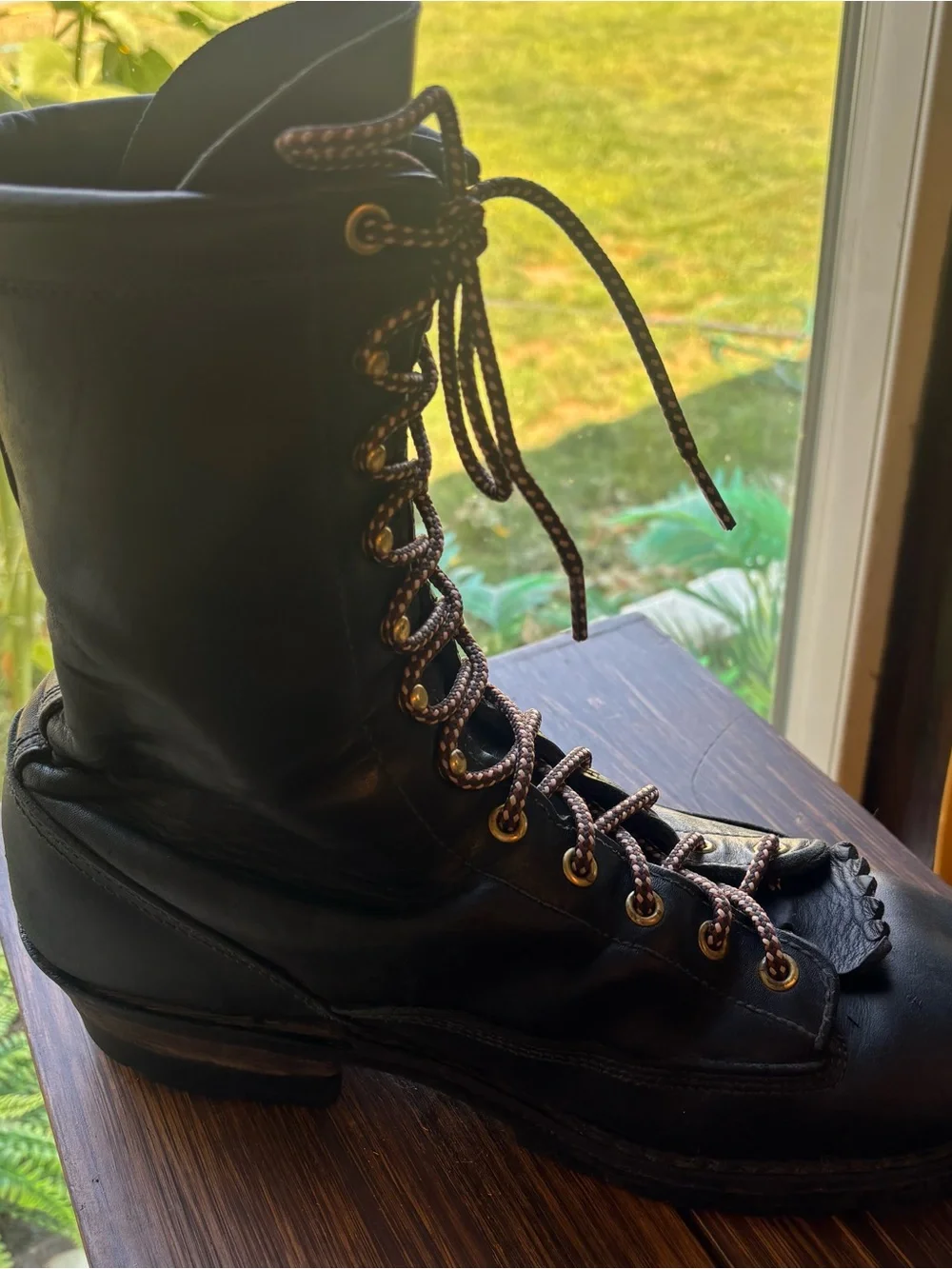 Men's Black Leather Hathorn Explorer Wild-land Fire Boots